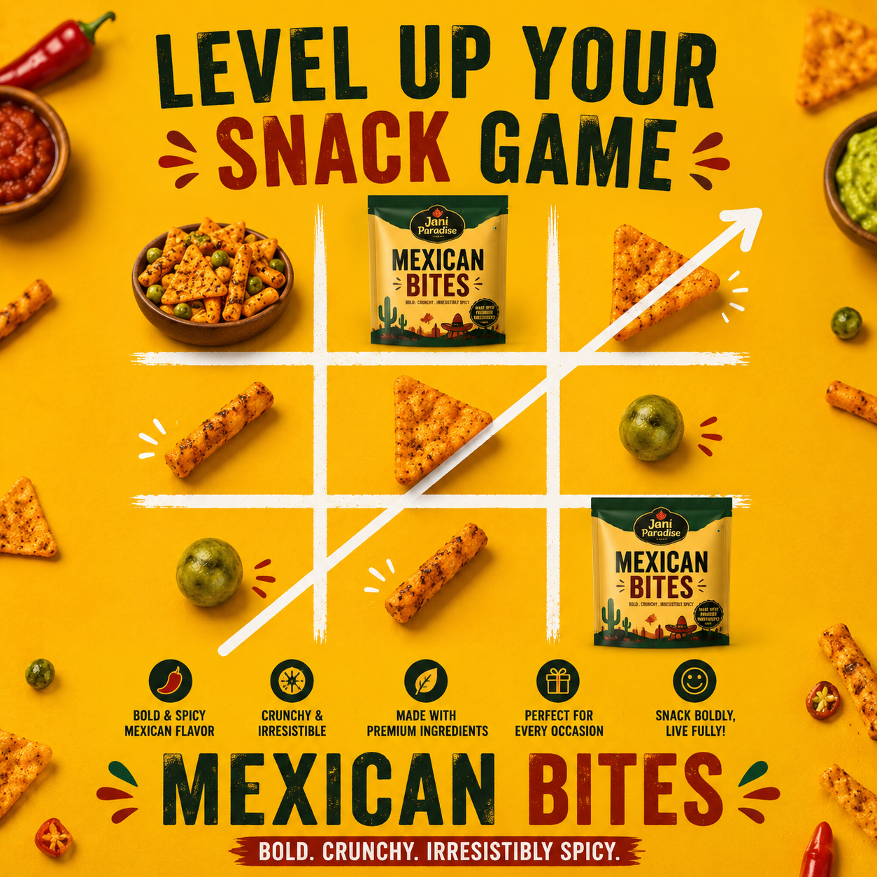 Jani Paradise™ Premium Mexican Bites – Bold, Crunchy & Irresistibly Spicy