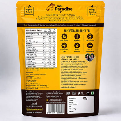 Jani Paradise™️ Premium Kashmiri Almonds – Finest Grade, Rich in Taste & Nutrition