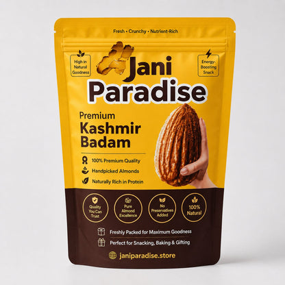 Jani Paradise™️ Premium Kashmiri Almonds – Finest Grade, Rich in Taste & Nutrition