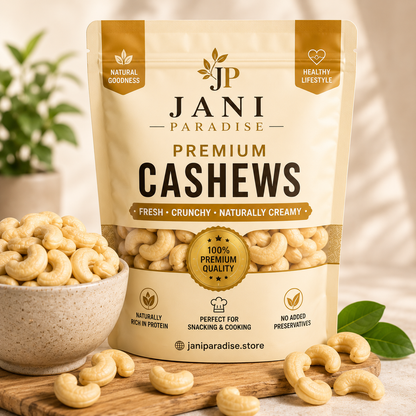 Jani Paradise™ Premium Cashews – Fresh, Crunchy & Naturally Creamy