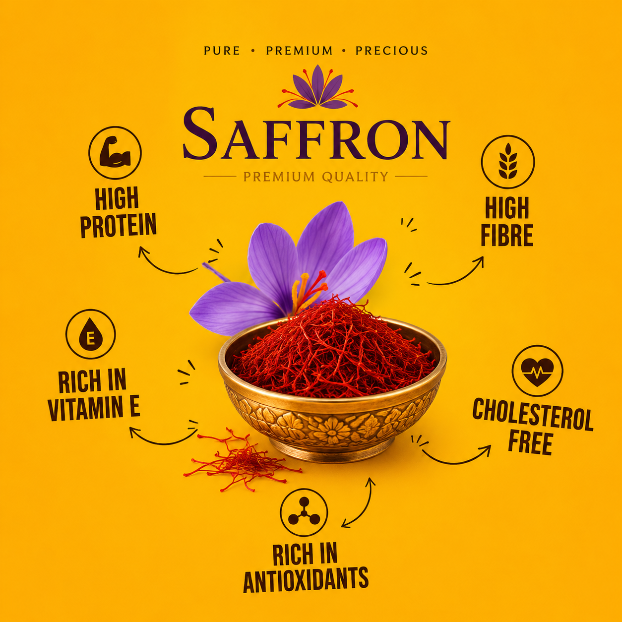 Jani Paradise™ Premium Kashmiri Saffron – Pure, Handpicked & Naturally Aromatic