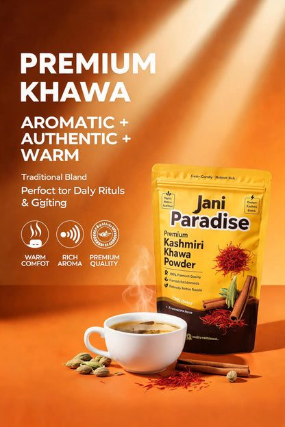 Jani Paradise™ Premium Kashmiri Kahwa Powder – Authentic, Aromatic & Refreshing
